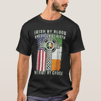 Camiseta Irlandés Por Estadounidense De Sangre Por Nacimien