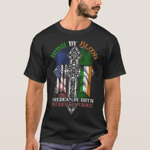 Camiseta Irlandés Por Estadounidense De Sangre Por Nacimien