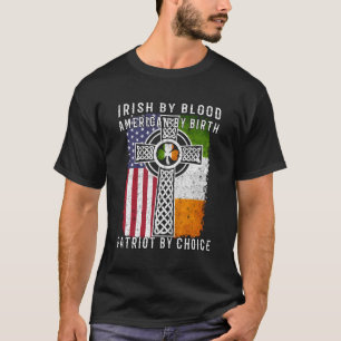 Camiseta Irlandés Por Estadounidense De Sangre Por Nacimien