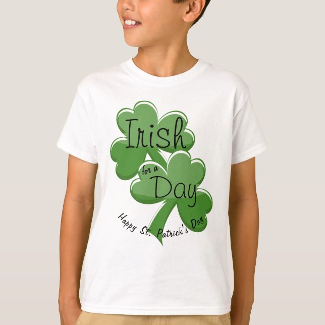 Camiseta Irlandés por un día feliz Día de San Patricio (Anverso)