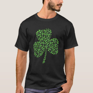 Camiseta Irlandés retro verde angustiado Shamrock Mens Luck