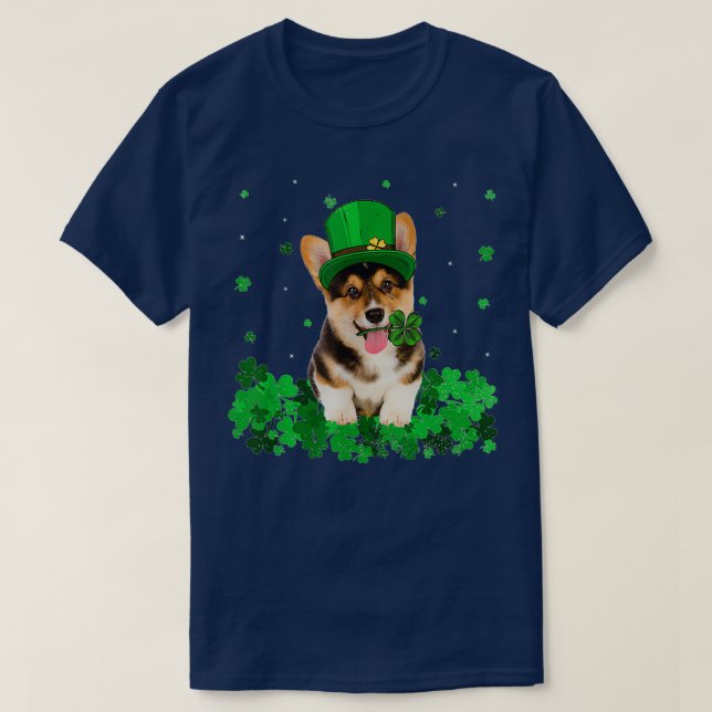 Camiseta Irlandés Shamrock St Patricks Day perro Guay (Diseño del anverso)
