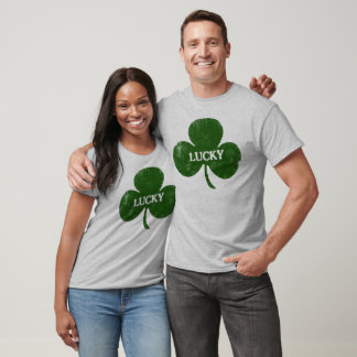 Camiseta Irlandés St. Patrick's Day Grunge Clover T-Shirt