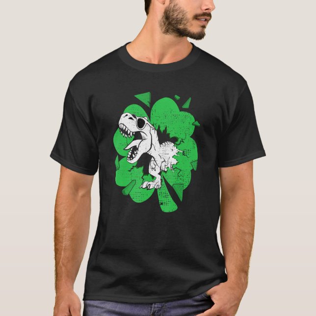Camiseta Irlandés T Rex Dinosaur St Patricks Day Niños Tod (Anverso)