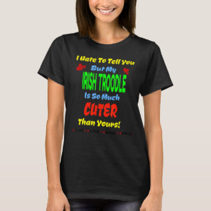 Camiseta Irlandés Troodle Cute Dog Irlandés Setter Poodle H