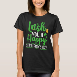 Camiseta Irlandés, una feliz hoja verde de San Patricio