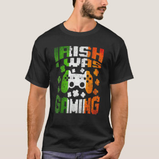 Camiseta Irlandés vintage estaba jugando el video del Día d