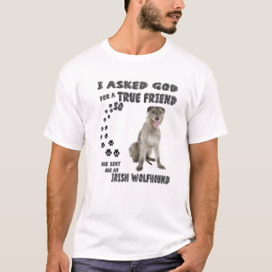 Camiseta Irlandés Wolfhound Cita A Mamá Papá Imprimida, 