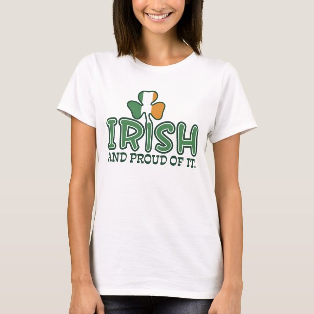 Camiseta Irlandés Y Orgulloso De Él (Anverso)