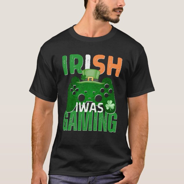 Camiseta Irlandés yo estaba jugando con el videojuego Día d (Anverso)