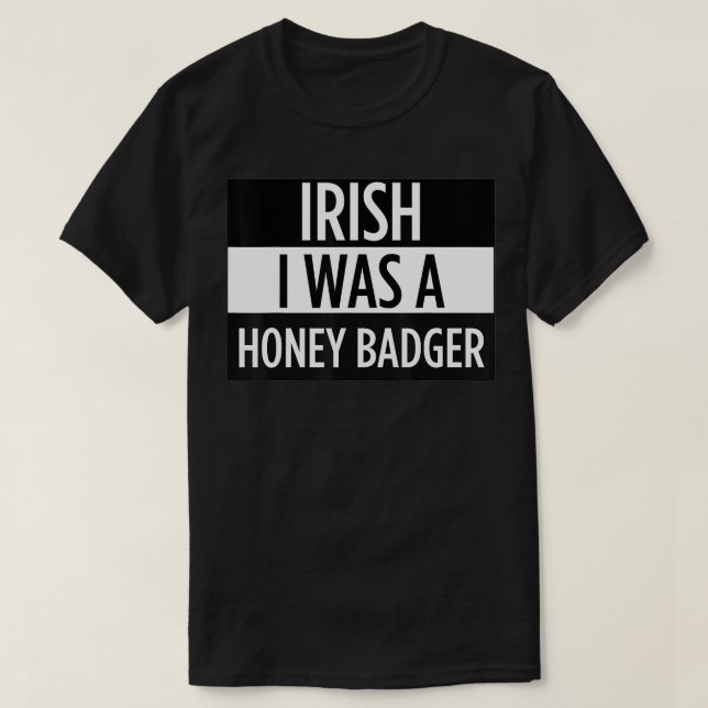 Camiseta Irlandés, yo fui un lindo Badger Funny Saint Patri (Diseño del anverso)