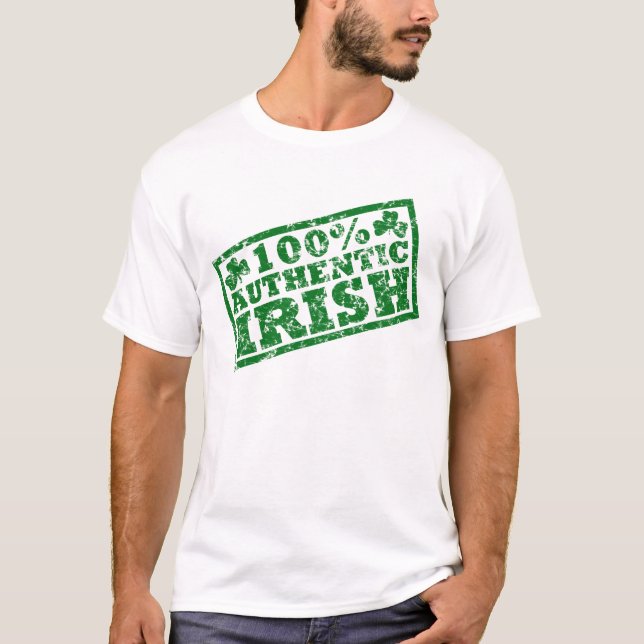 Camiseta irlandesa auténtica apenada del 100 por (Anverso)