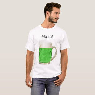 Camiseta irlandesa de la cerveza de los hombres