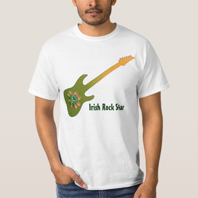 Camiseta irlandesa de la estrella del rock del (Anverso)