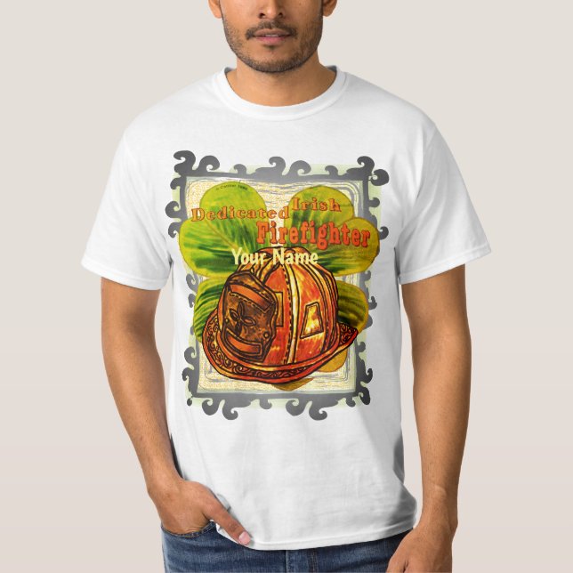 Camiseta irlandesa dedicada al bombero (Anverso)