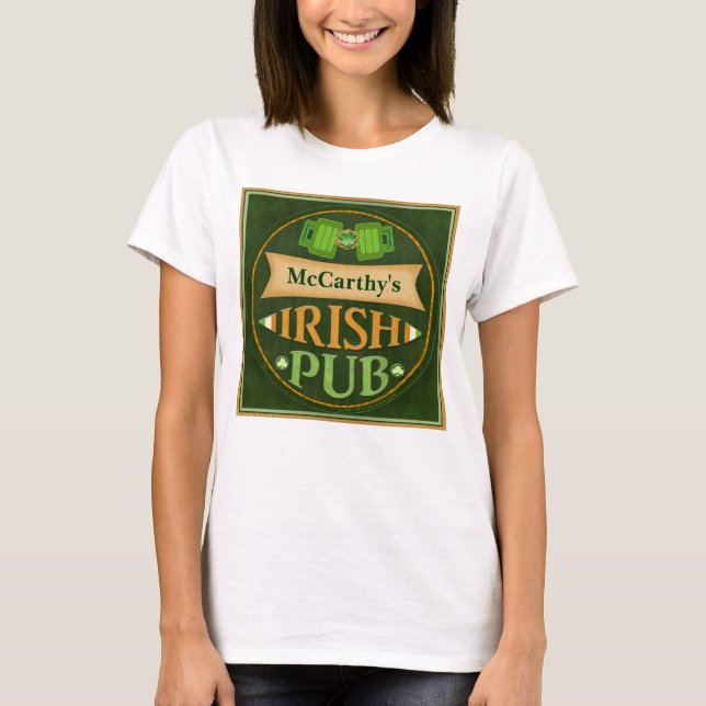 Camiseta irlandesa del Pub del día de St Patrick (Anverso)