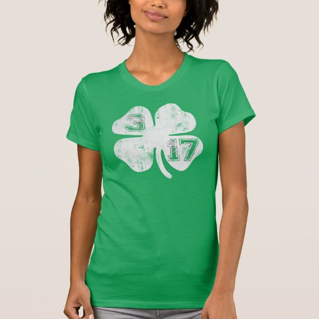Camiseta irlandesa del trébol 3/17 (Anverso)
