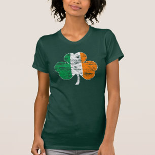 Camiseta irlandesa del trébol de la bandera