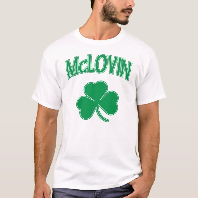 Camiseta irlandesa del trébol de McLovin (Anverso)