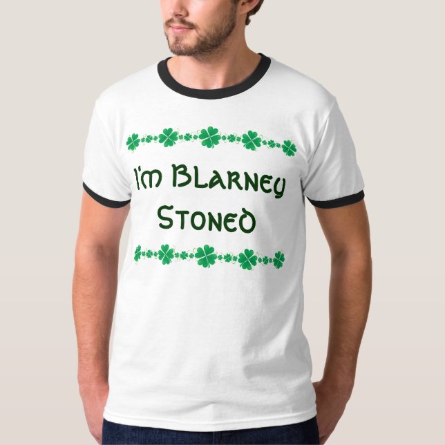 Camiseta irlandesa divertida "Blarney Stoned" (Anverso)