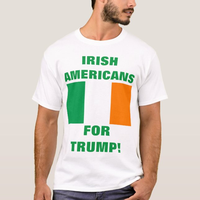 CAMISETA IRLANDESES AMERICANOS PARA TRUMP (Anverso)
