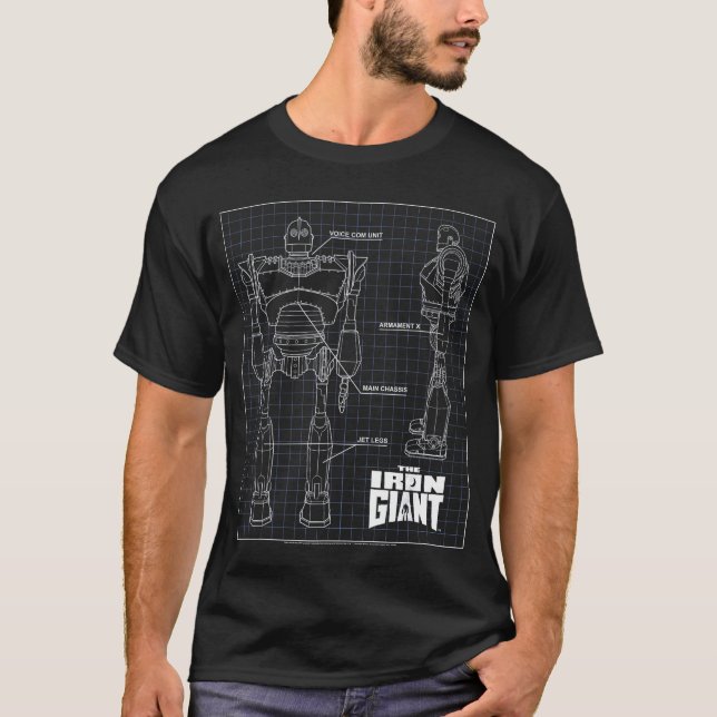 Camiseta Iron Giant Schematic family (Anverso)