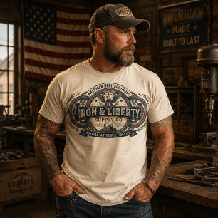 Camiseta Iron & Liberty Supply Co. Vintage Americano