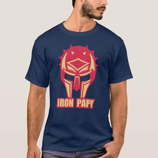 Camiseta iron_papy_casque_armure_ironpapy_cask_medieval (Anverso)