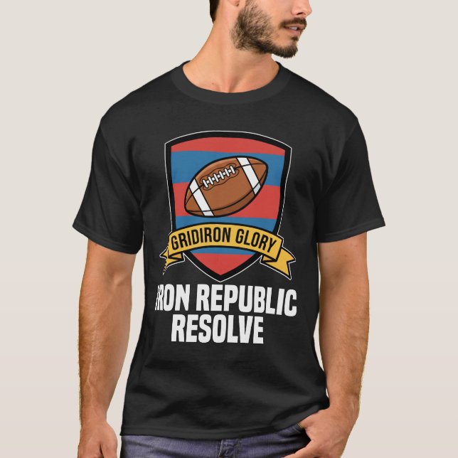 CAMISETA IRON REPUBLIC RESOLVE - NEW ENGLAND FOOTBALL (Anverso)