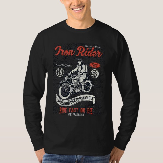 Camiseta Iron Rider  motorcyclists and bikers (Anverso)