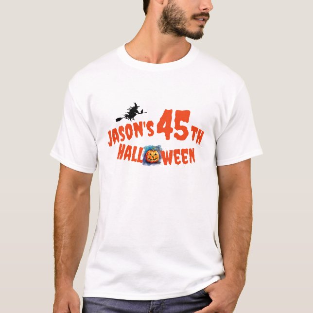 Camiseta Ironic Halloween Trompografía de calabaza bruja (Anverso)