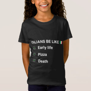 Camiseta Ironic Típico italiano de Comer Pizza Estereotipo 