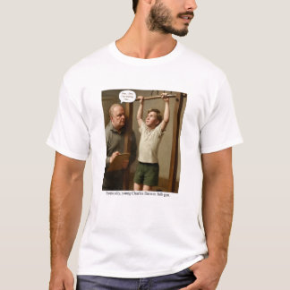 Camiseta Ironically, young Charles Darwin fails gym.