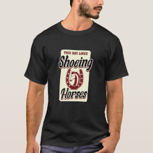 Camiseta Irónico diciendo que a Farrier Boy le gusta dispar