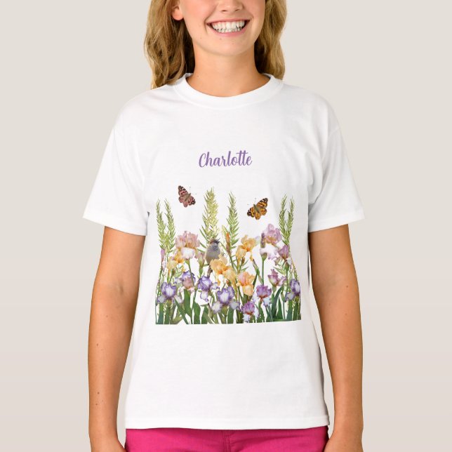 Camiseta Irrisas y mariposas de pájaros, encantadoras y per (Anverso)