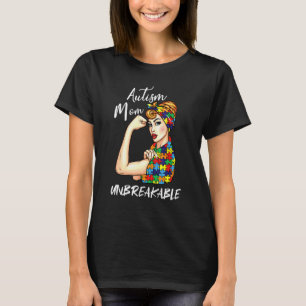 Camiseta Irrompible Madre Autismo Conciencia de Au