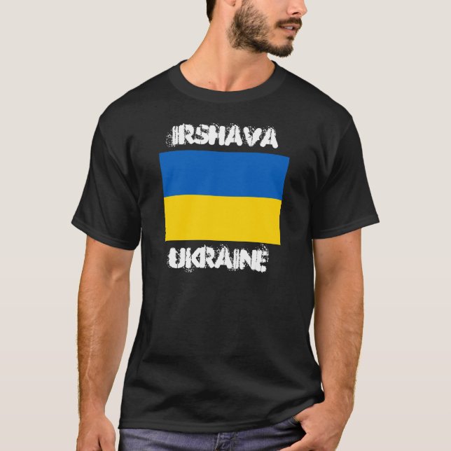 Camiseta Irshava, Ucrania con escudo de armas ucraniano (Anverso)
