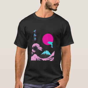 Camiseta Iruka Estética Retro Con Escritura Japonesa