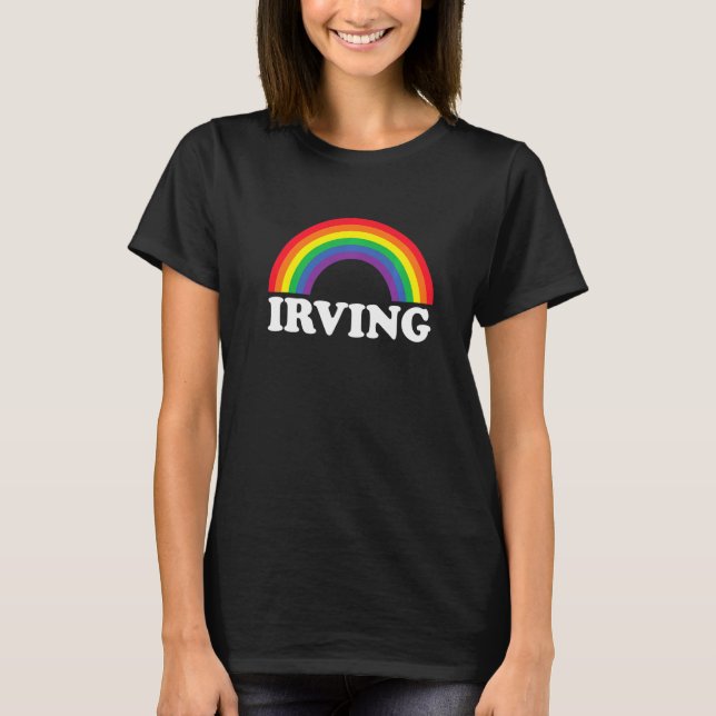 Camiseta Irving Rainbow LGBTQ Gay Pride Lesbians Queer (Anverso)