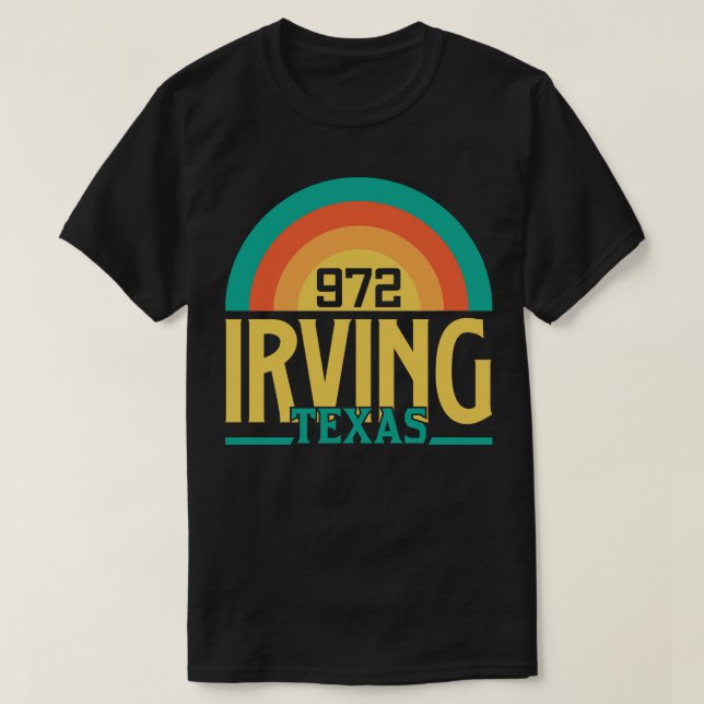 Camiseta Irving Texas Area Code 5 (Diseño del anverso)