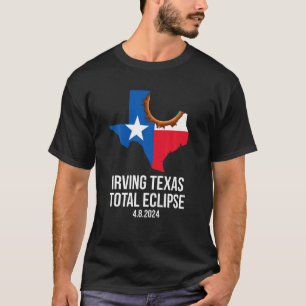 Camiseta Irving Texas Total Eclipse 2024 TX Estado Esquema