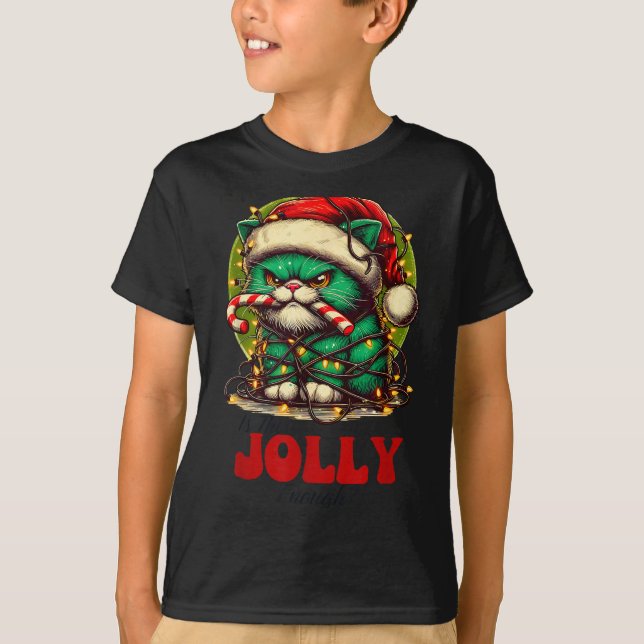 Camiseta Is This Jolly Enough_ Funny Cat For Christmas Sarc (Anverso)