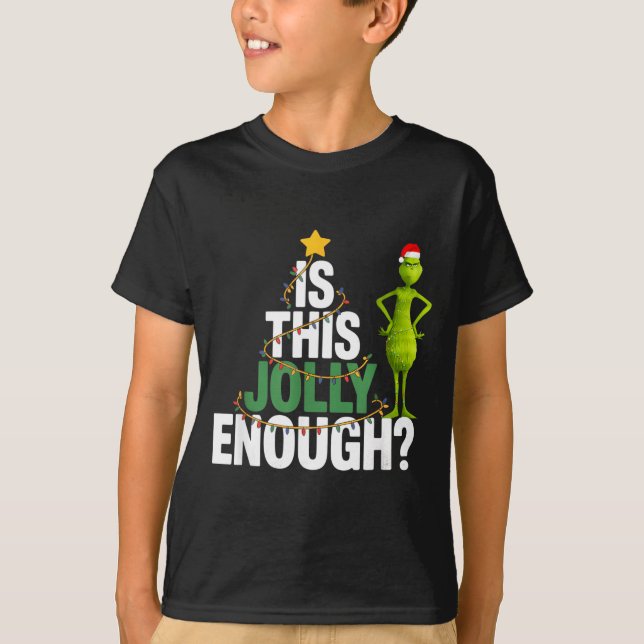Camiseta Is This Jolly Enough Funny Christmas Tree Lights H (Anverso)
