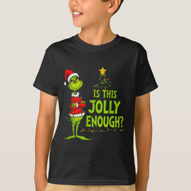Camiseta Is This Jolly Enough Funny Christmas Tree Lights H (Anverso)