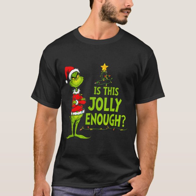 Camiseta Is This Jolly Enough Funny Christmas Tree Lights H (Anverso)