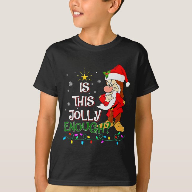 Camiseta Is This Jolly Enough Mpy Elf Pajama Christmas Ligh (Anverso)