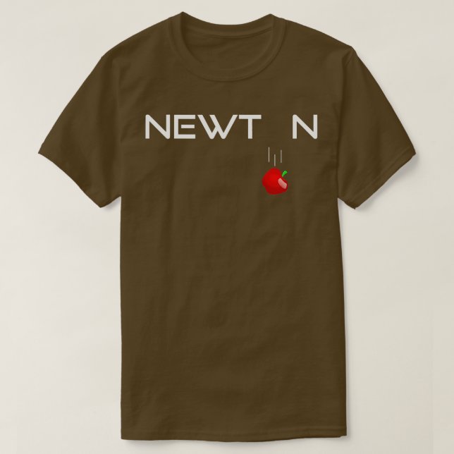 Camiseta Isaac Newton Physicist Mathematist Gravity Apple (Diseño del anverso)