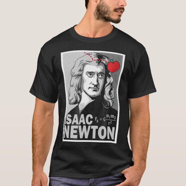 Camiseta Isaac Newton Poster Style Pop Art (Anverso)