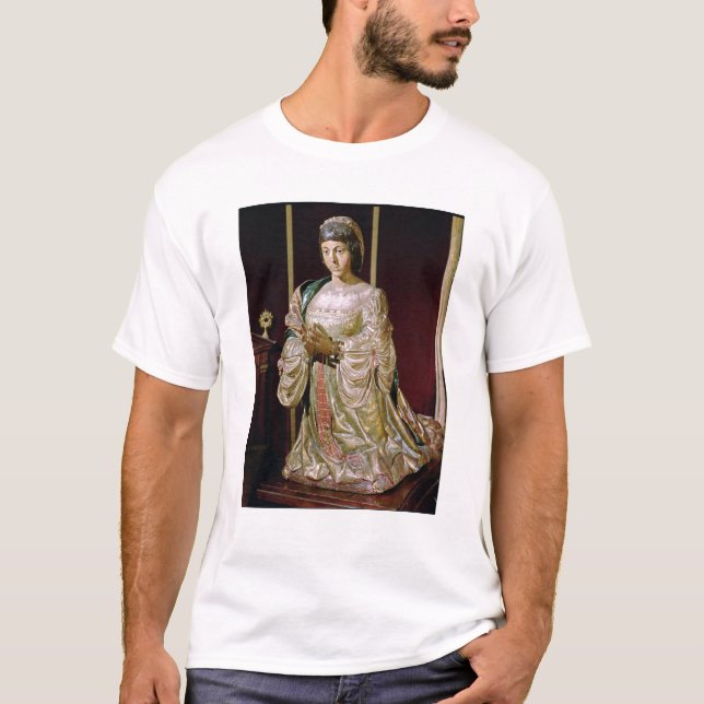 Camiseta Isabel del Castile en el rezo, 1520-22 (Anverso)