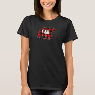 Camiseta Isabell Bear Personalizado Red Buffalo Plaid Chris